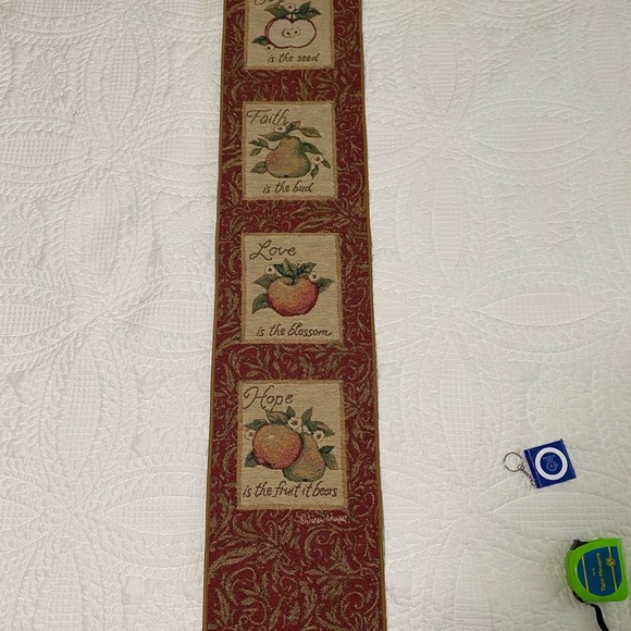 Elegant Burgundy and Gold Wall Hanging - Picture 2 of 14